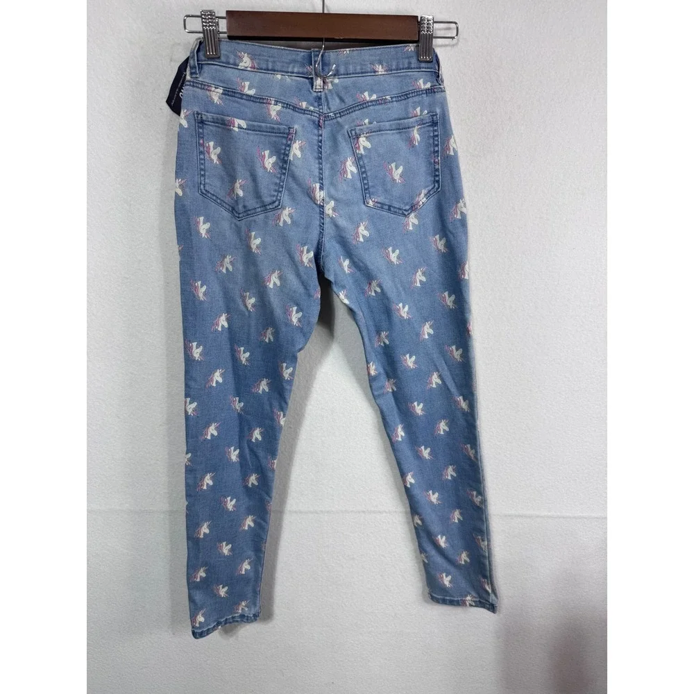 OshKosh B'gosh Kids‎ Jeans Size 12 Unicorn Print Denim Stretch Pants Girls New